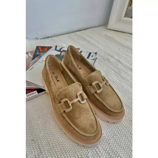  Dámske mokasíny D&A TW117 BROWN 