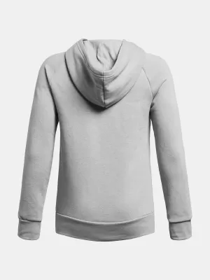 Chlapčenská mikina UNDER ARMOUR UA RIVAL FLEECE BL HOODIE 1379791-011 SIVÁ
