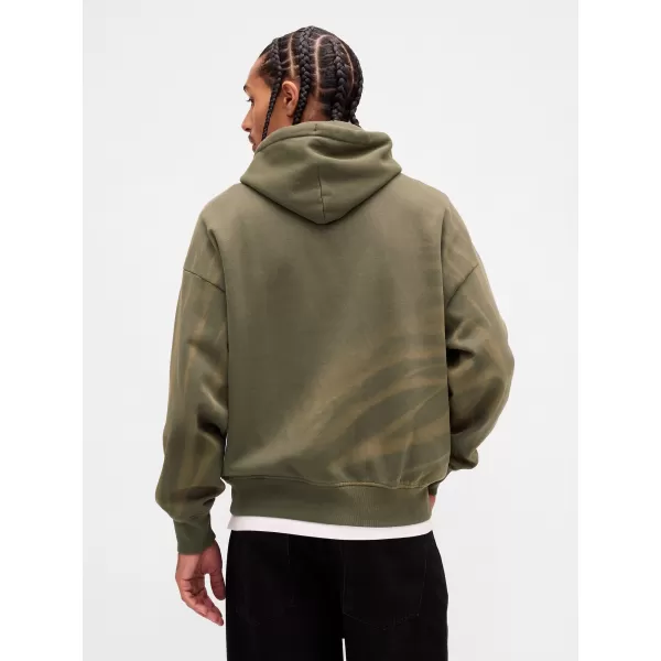  Pánska mikina GAP CORP LOGO HOODIE PULLOVER 851641-00 BLACK MOSS 