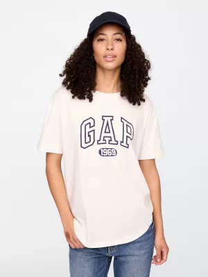 Dámske tričko GAP LOGO EASY BOYFRIEND TEE 407990-04 NEW OFF WHITE