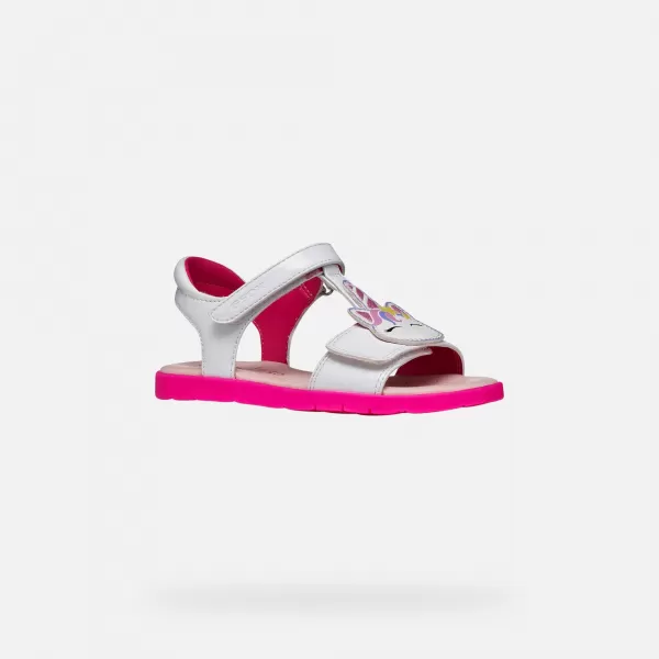  Dievčenské sandále GEOX JOYFOOT J65P1C000HHC1441 BIELA 