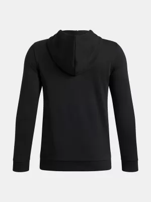 Chlapčenská mikina UNDER ARMOUR RIVAL LW 1/4 ZIP HOODIE 6009316-001 ČIERNA