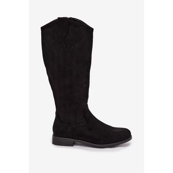  Dámske čižmy S.BARSKI HY61-8022 BLACK 