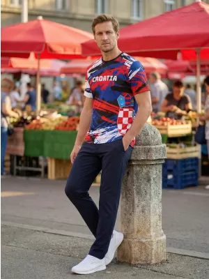 Pánske tričko premium ALTISPORT VOJ/ALM036HR/TR01 ŠMUHY