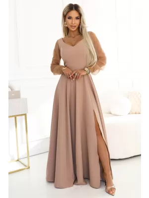 Dámske šaty NUMOCO 640-4 BÉŽOVÁ