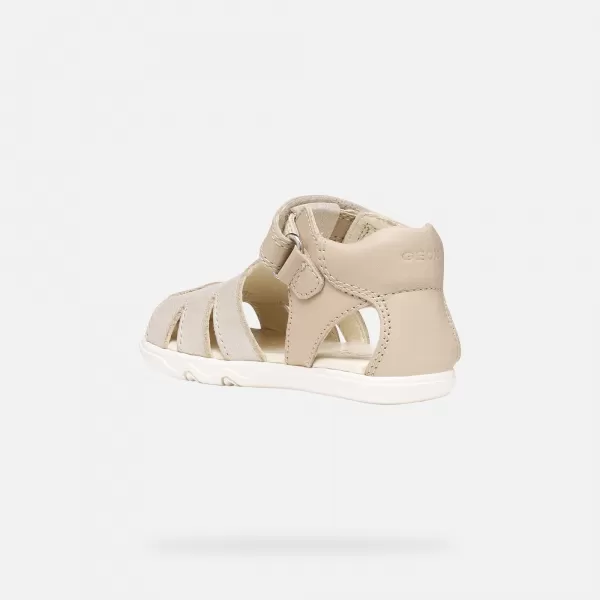  Dievčenské sandále GEOX SANDAL STEPPIEUP B656QA0CR85C5000 BÉŽOVÁ 