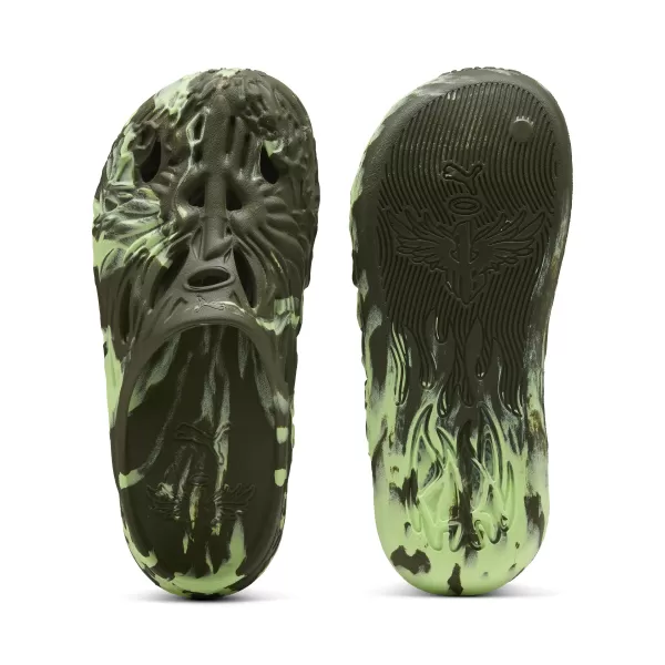  Šľapky PUMA MB.04 SLIDE 397665_14 DARK OLIVE/FIZZY LIGHT 
