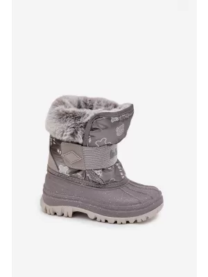 Detské zimné topánky LEE COOPER LCJ-25-10-3788 GREY