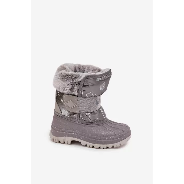  Detské zimné topánky LEE COOPER LCJ-25-10-3788 GREY 