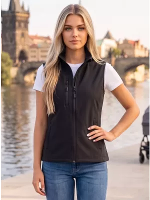 Dámska softshellová vesta ALTISPORT NoPrint NP/ALW965 EBONY GRAY
