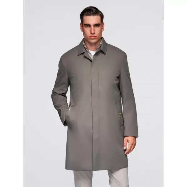  Pánsky kabát OMBRE OM-COLC-0139 POPOL 