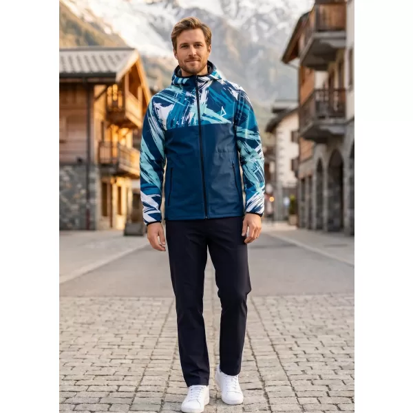 Pánska softshellová bunda premium ALTISPORT VOJ/ALM039JACK01 NÁMORNÁ MODRÁ 