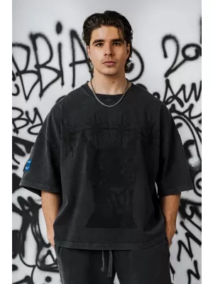 Pánske oversized tričko NEBBIA x Sexsdreams 809 BLACK