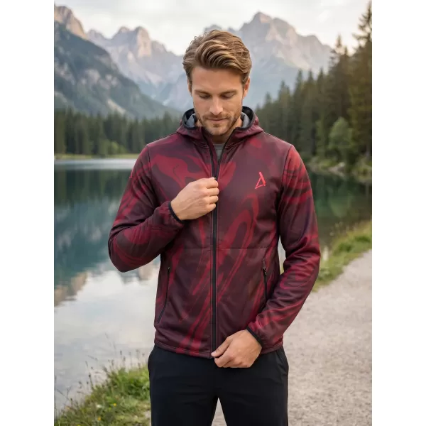  Pánska softshellová bunda premium ALTISPORT VOJ/ALM072JACK01 WINE/RED 