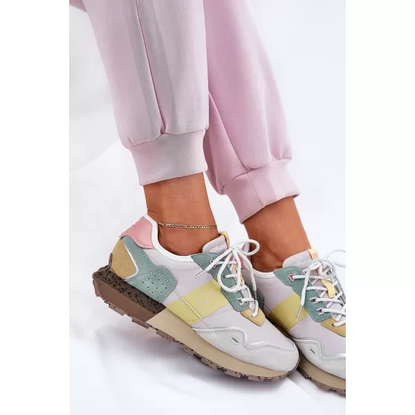  Dámske topánky BIG STAR RR274244 YELLOW/GREY Big Star Shoes 