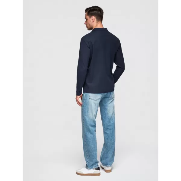  Pánske tričko OMBRE OM-POBL-0162 NAVY BLUE 
