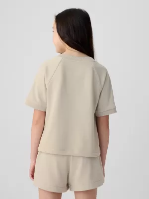 Detské tričko GAP RAGLAN PULLOVER 427789-02 MOONSTONE