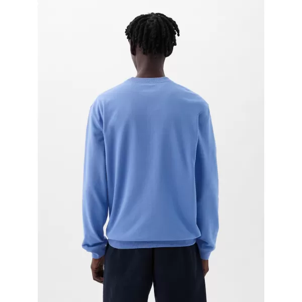  Pánska mikina GAP LOGO CREWNECK SWEATSHIRT 829103-07 CABANA BLUE 