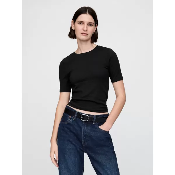  Dámske tričko GAP MODAL CREW TEE 679172-00 BLACK 