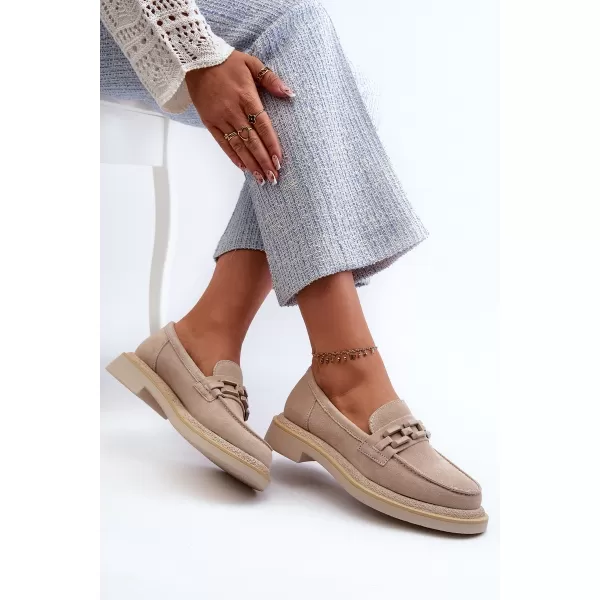  Dámske mokasíny S.BARSKI HX52-222 BEIGE 