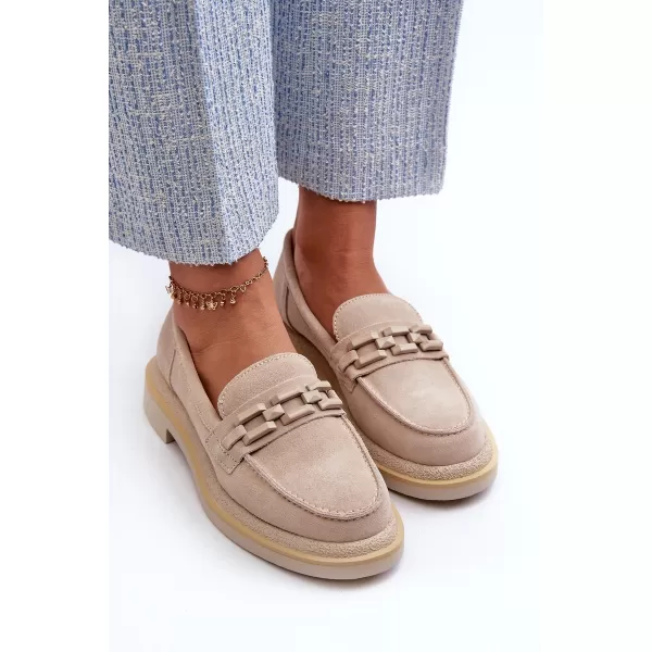  Dámske mokasíny S.BARSKI HX52-222 BEIGE 
