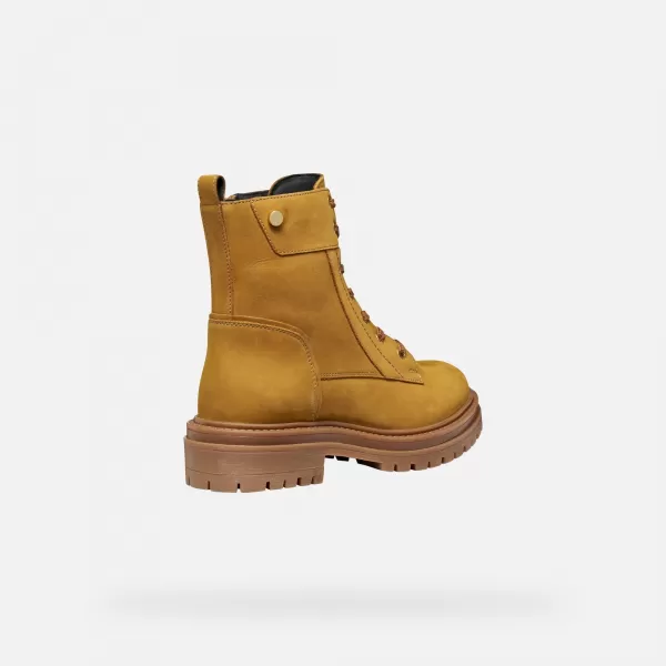  Dámske členkové čižmy GEOX IRIDEA G009240 JANTÁROVÁ 