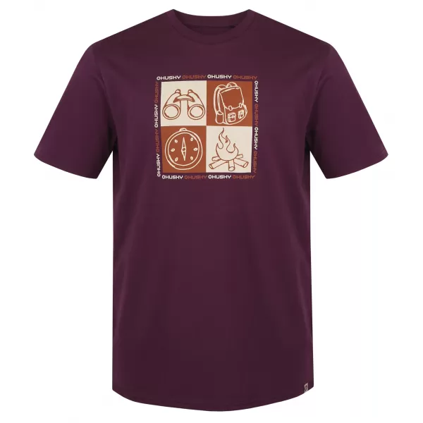  Pánske tričko HUSKY TEE SQUARE M PURPLE 