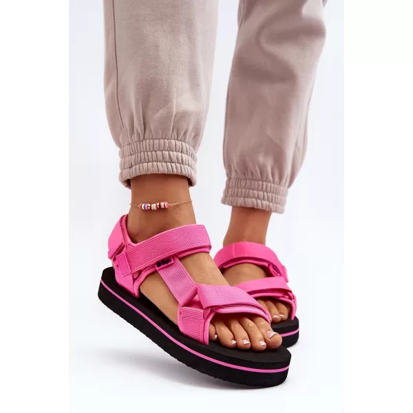  Dámske sandále LEE COOPER LCW-23-34-2613 BLACK/FUCHSIA 