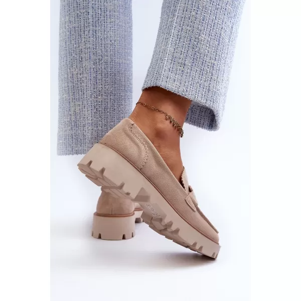  Dámske mokasíny D&A TW117 BEIGE 
