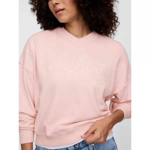  Dámska mikina GAP LOGO WEDGE NECK SWEATSHIRT 714869-01 MISTY ROSE 