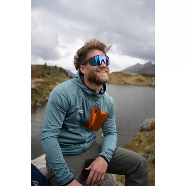  Pánska mikina powerfleece NORDBLANC BRACKEN NBWFM8286 TMAVO ZELENÁ 