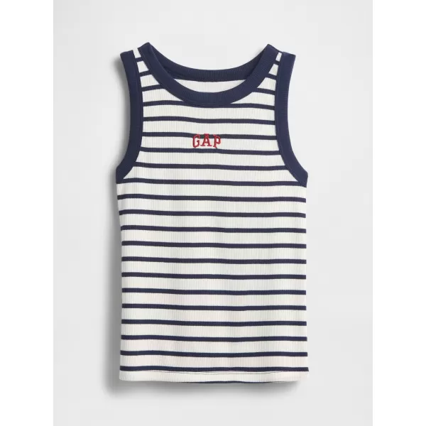  Detské tielko GAP LOGO TANK 771346-00 WHITE NAVY STRIPE 