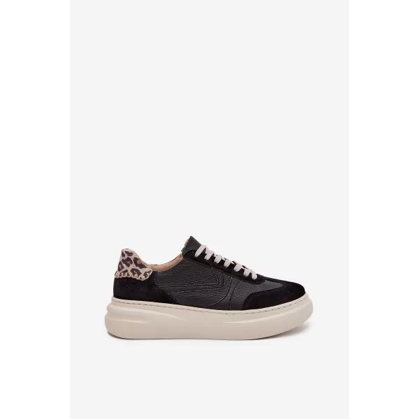  Dámske tenisky ZAZOO N1263 BEIGE/BLACK 
