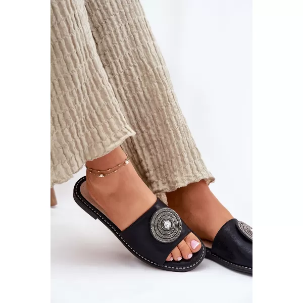  Dámske šľapky S.BARSKI KV51-013 BLACK 