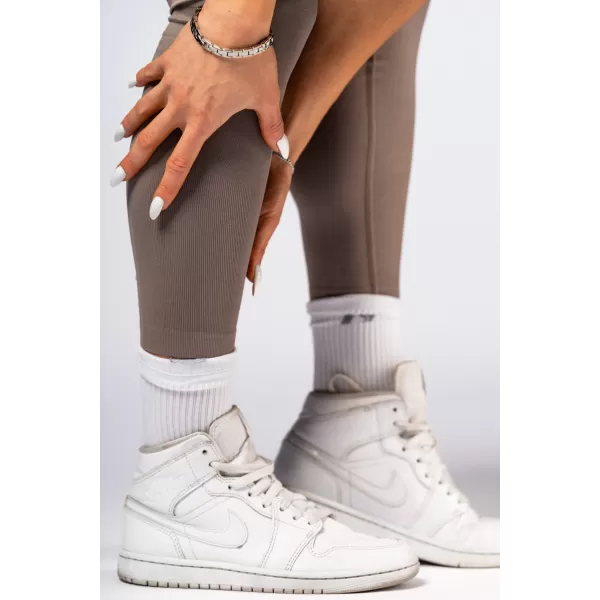  Push-up legíny s vysokým pásom POWER 888 LIGHT BROWN ASH Nebbia 
