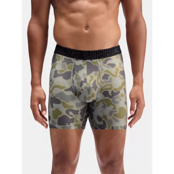  Pánske boxerky UNDER ARMOUR UA PERFORMANCE TECH - PRINT 6IN - 1PK 1383875-069 TITÁN 