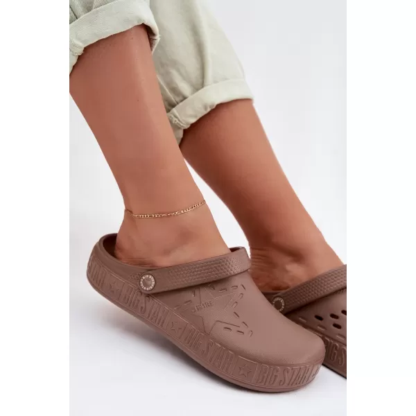  Dámske šľapky BIG STAR TT274A085 BROWN/BEIGE Big Star Shoes 
