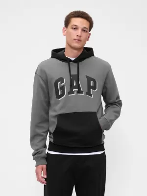 Pánska mikina GAP LOGO PULLOVER HOODIE 795560-01 SHARK FIN