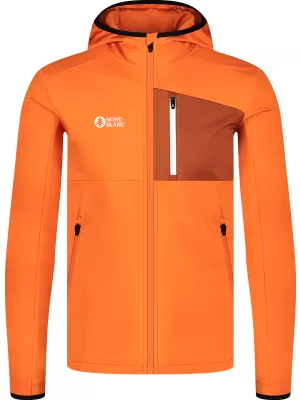 Pánska mikina powerfleece NORDBLANC BRACKEN NBWFM8286 ORANŽOVÁ