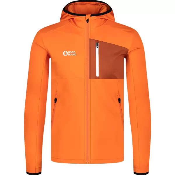  Pánska mikina powerfleece NORDBLANC BRACKEN NBWFM8286 ORANŽOVÁ 