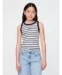 Detské tielko GAP LOGO TANK 771346-00 WHITE NAVY STRIPE