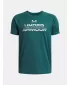 Chlapčenské tričko UNDER ARMOUR UA TECH SPLIT WORDMARK SS 1383010-338 ZELENÁ
