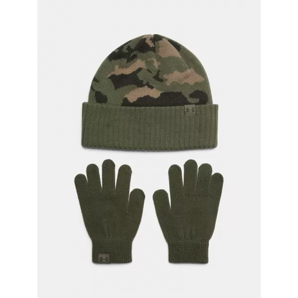  Sada pre chlapcov UNDER ARMOUR B BEANIE/GLOVE COMBO 1386641-390 ZELENÁ 