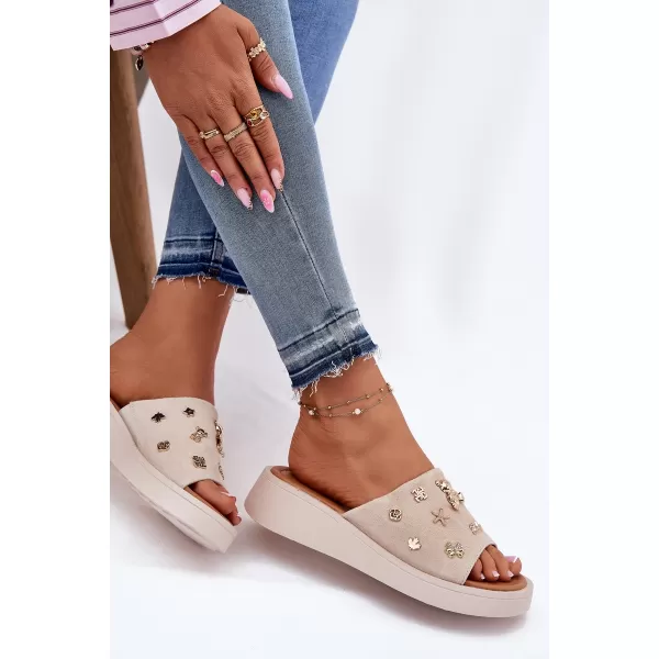 Dámske šľapky VINCEZA 66741 BEIGE 