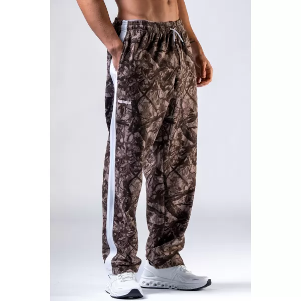  Tepláky voľného strihu POWER 904 SVETLO HNEDÉ CAMO Nebbia 