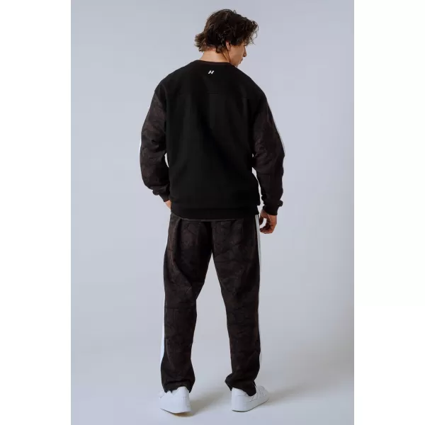  Pohodlná mikina s kapucňou POWER 903 DARK BROWN CAMO Nebbia 