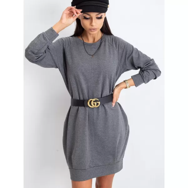  Dámske šaty BASIC FEEL GOOD RV-TU-5184.93P DARK GREY 