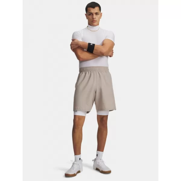  Pánske kraťasy UNDER ARMOUR UA TECH WOVEN WORDMARK SHORT 1383356-203 HNEDÁ 
