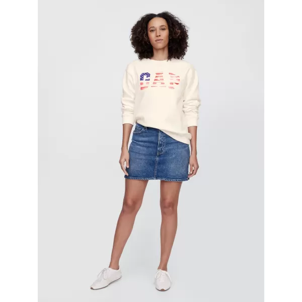  Dámska mikina GAP LOGO SWEATSHIRT 782487-01 NEW OFF WHITE OPT 