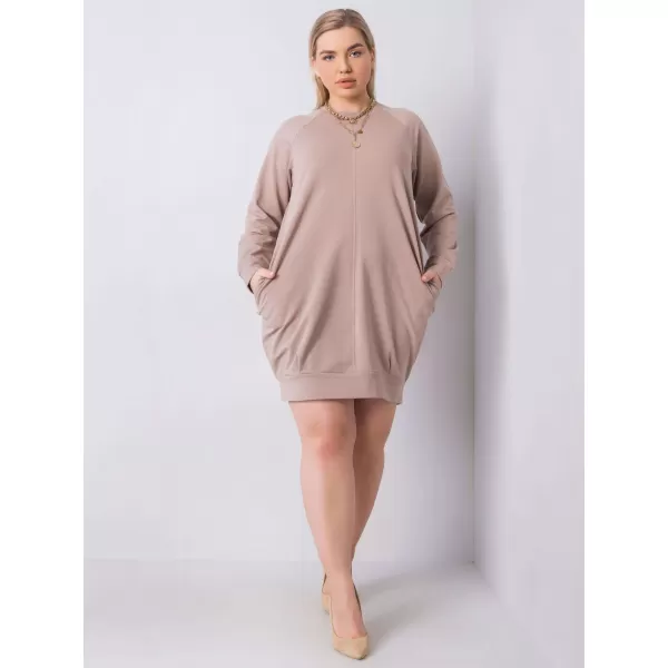  Dámske šaty BASIC FEEL GOOD RV-SK-6296.99 DARK BEIGE 